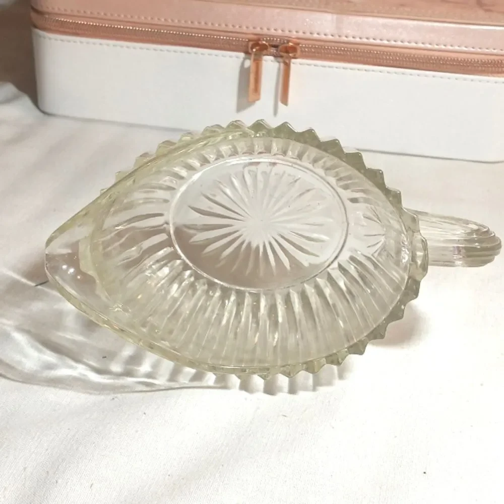 Anchor Hocking Queen Mary Clear Glass Oval Creamer